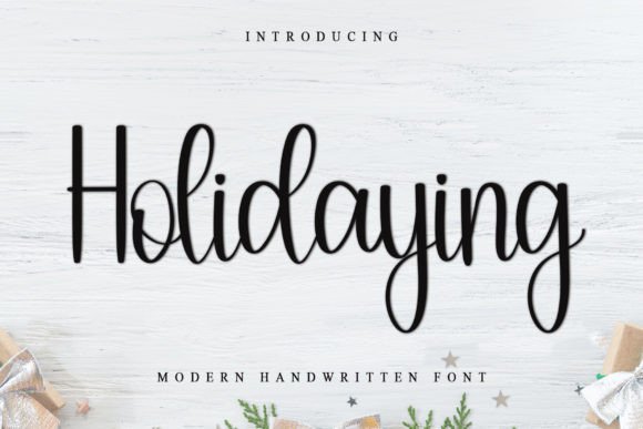 Holidaying Font: Elegant Handwritten Script for Makers