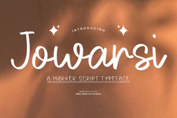 Jowarsi: A Marker Script Typeface for Elegant Branding