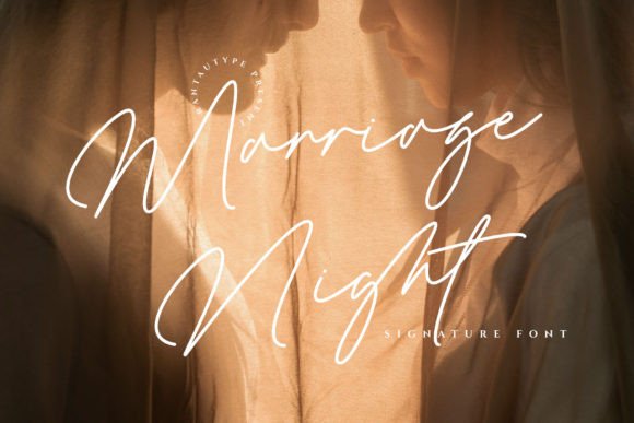 Marriage Night Font: Elegant Script for Editorial Design