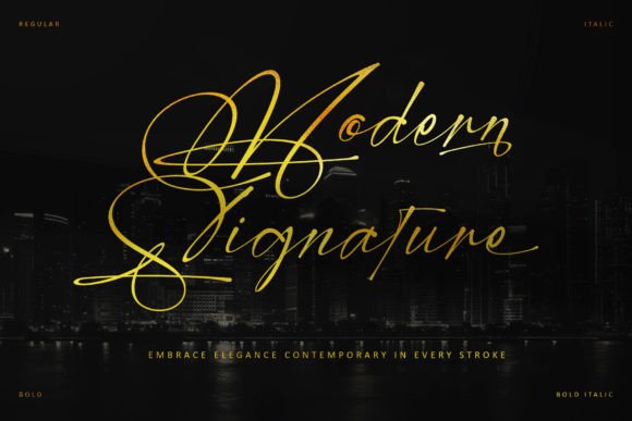 Modern Signature Font for Editorial Design