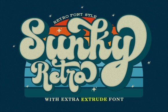 Testing Sunky Retro Font for a Modern Café Brand Identity